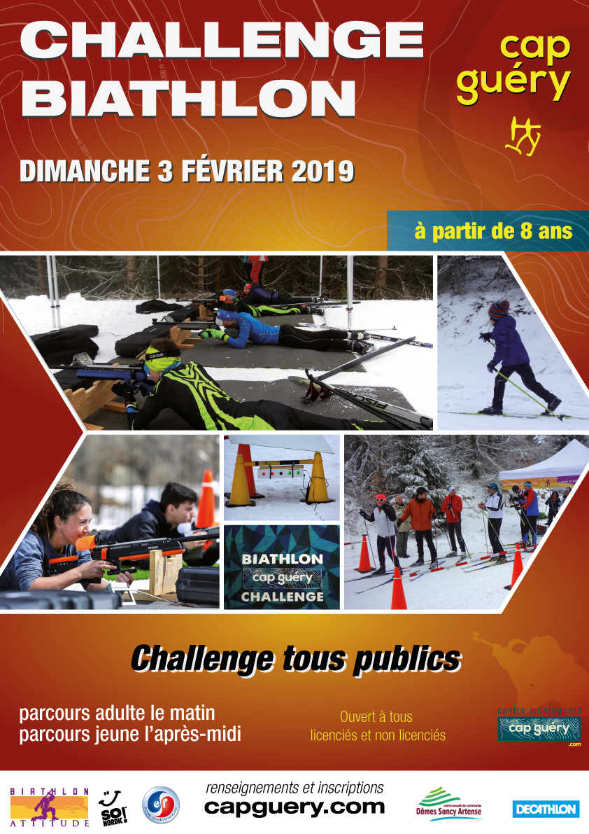 Affiche Biathlon Challenge Cap Guéry 2019